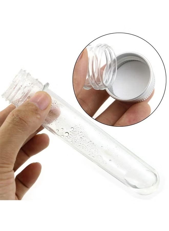 OMEVE 10 Pcs Test Tubes 40ml(140mm), High-Impact Clear Plastic Test Tubes with Screw Caps, Party Decoration, Drinks Deployment, Bath Salt Candy Tubes Plastic Vials - Image 3