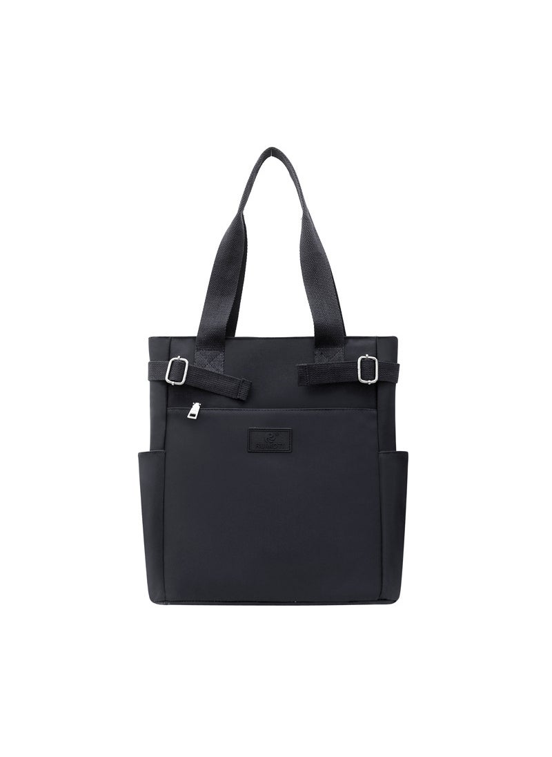 Generic - Large capacity solid color casual shoulder messenger bag source manufacturer nylon waterproof womens bag fashion simple mom bagStyle 2 Black Style 2 Black - Image 1