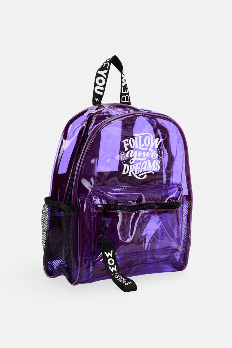 WOW Generation Kids Girl Graphic Print Backpack, Purple - Image 2