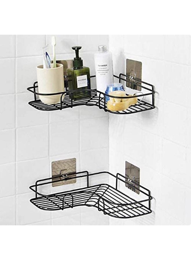 Arabest Corner Shower Caddy Bathroom Shelf, Rust Proof Bathtub Accessories Organizer, Adhesive Basket Storage Rack Shampoo Holder Wall Organization - Image 3
