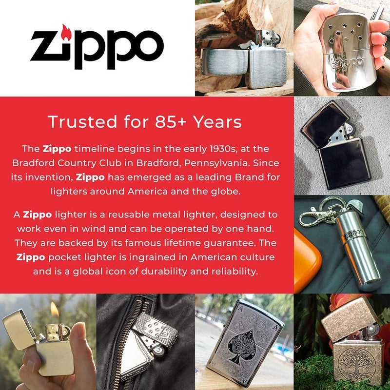 Zippo ولاعة زيبّو بولاعة مزدوجة اللهب - مقاومة للرياح - نار عند الطلب - قابلة لإعادة التعبئة - للحالات الأصلية - علبة هدايا - معدنية - Image 5