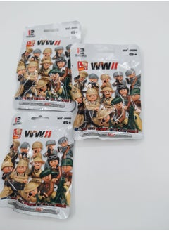 Sluban 12-Piece WW II Minifigures Set of three products 
