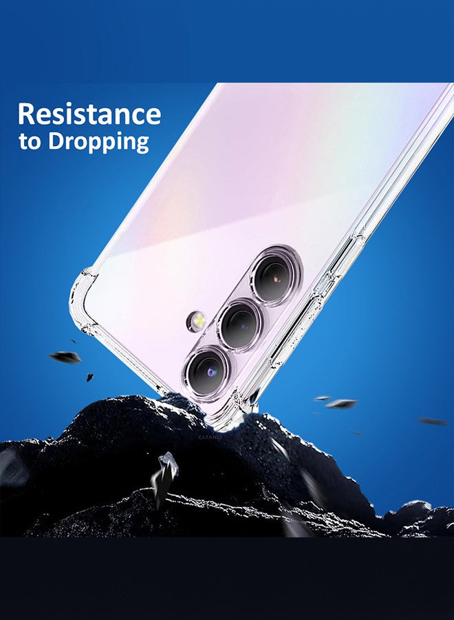 CATANES (for Samsung Galaxy A35 5G) Clear Case Ultra Slim Thin Flexible Scratch Resistant Transparent TPU Shockproof Case - Image 4