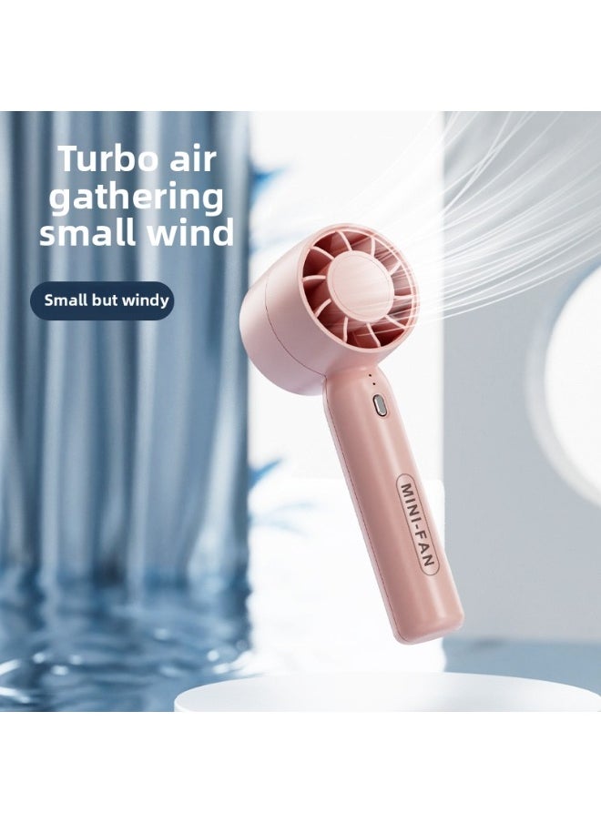 Generic - Turbo Mini Handheld Fan, Portable Small Fan, 3 Speed Adjustable, Strong Wind Cooling, USB Rechargeable, Long Battery Life, Desk Stand, Mobile Phone Holder - Image 1