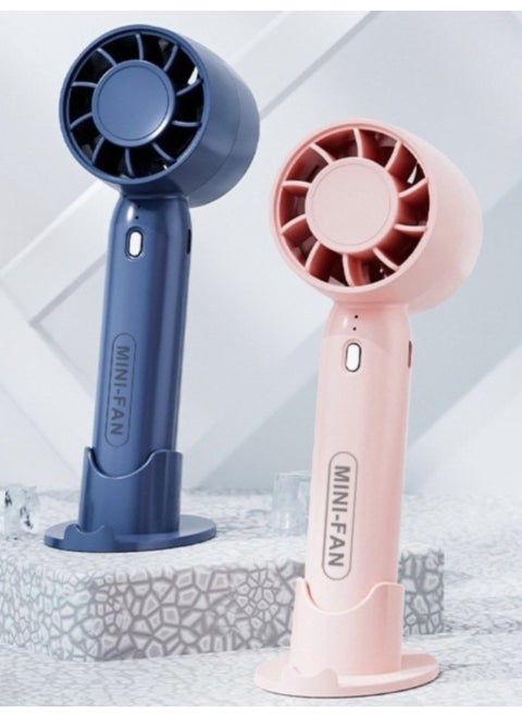 Turbo Mini Handheld Fan, Portable Small Fan, 3 Speed Adjustable, Strong Wind Cooling, USB Rechargeable, Long Battery Life, Desk Stand, Mobile Phone Holder