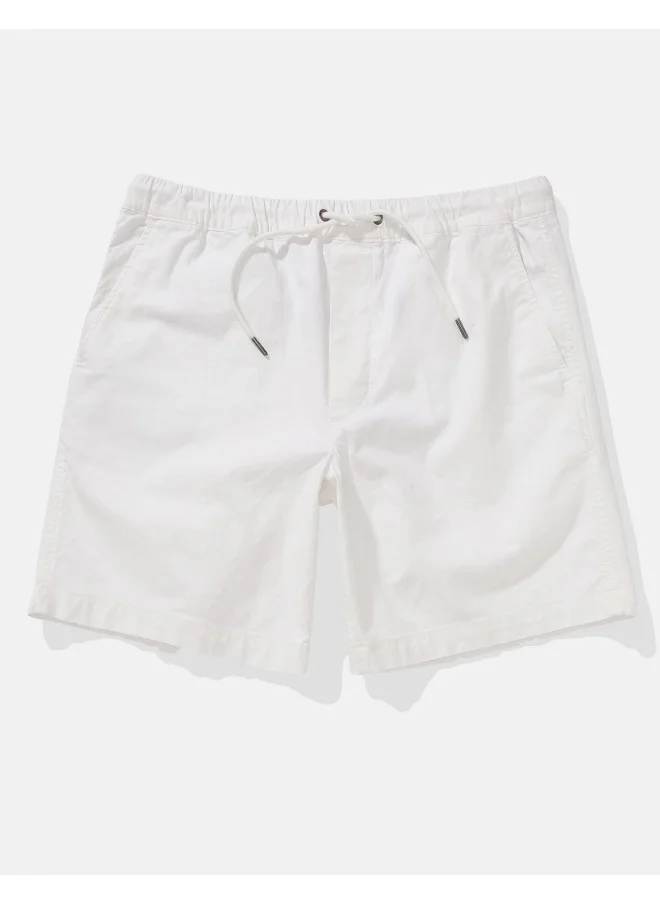 American Eagle AE Flex 8" Lived-In Linen-Blend Trekker Short