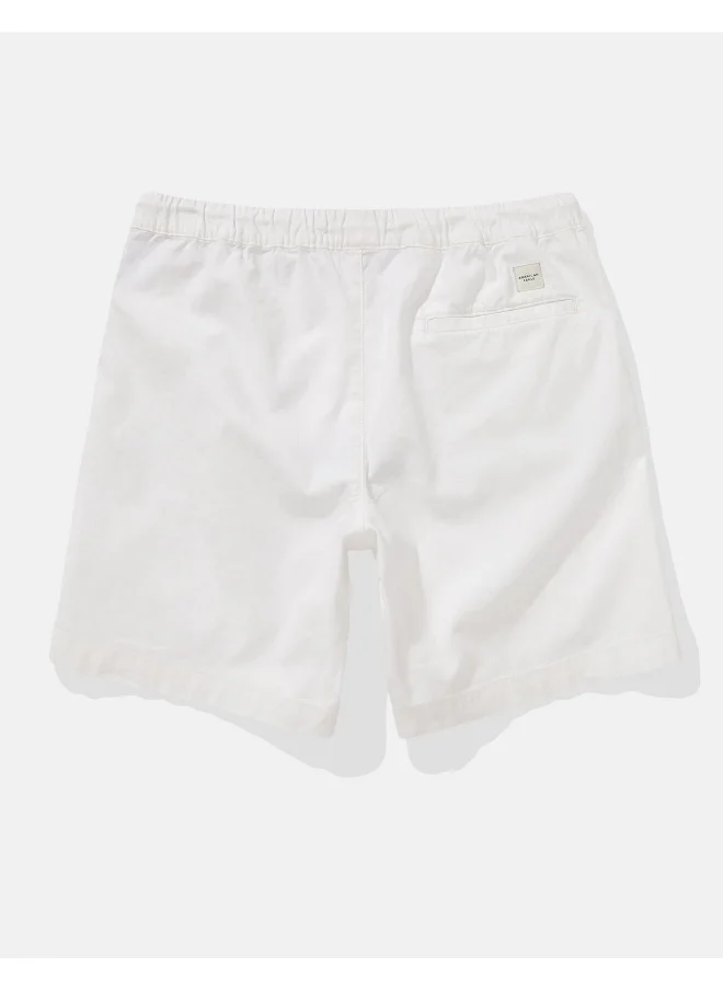 American Eagle AE Flex 8" Lived-In Linen-Blend Trekker Short