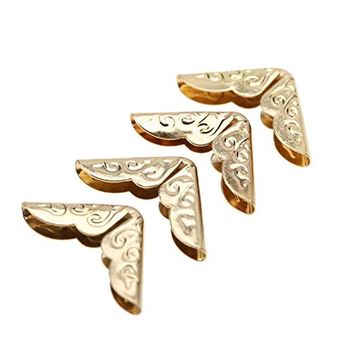 Hilitand 50pcs Scrapbooking Photo Mounting Corners Book Albums Menus Notebook Folder File Corner Protectors(C086 Brass) - Image 1