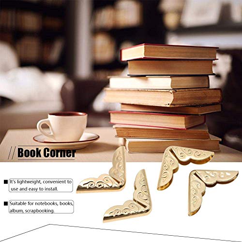 Hilitand 50pcs Scrapbooking Photo Mounting Corners Book Albums Menus Notebook Folder File Corner Protectors(C086 Brass) - Image 4