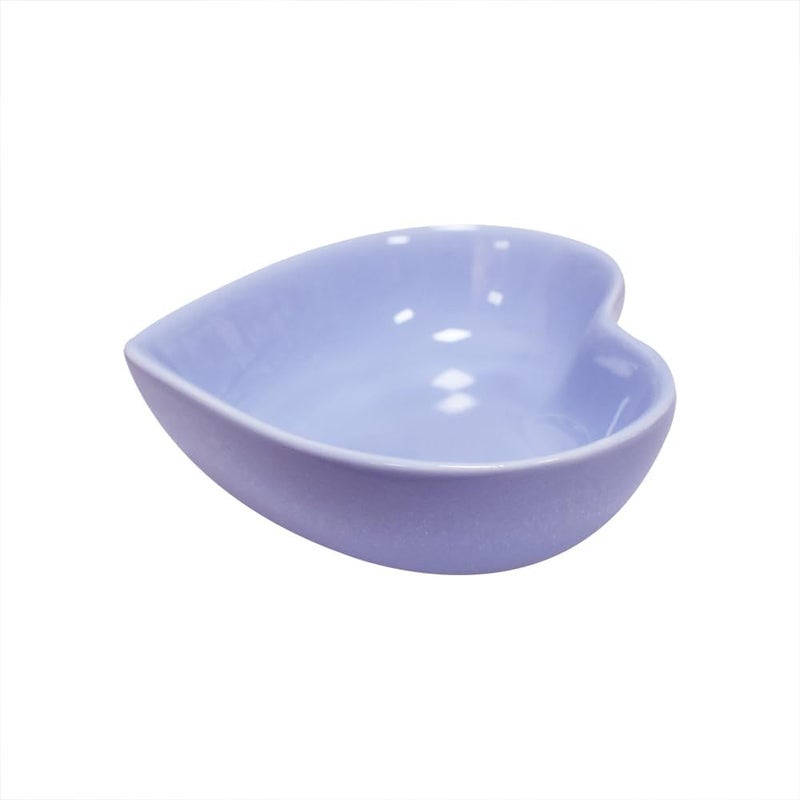 Lotatheta Light Purple 6 pcs Soy Sauce Dish Heart Shaped Porcelain Ceramic Dip Dipping Bowls 165 oz for Dinner Baking BBQ and Cooking - Image 3