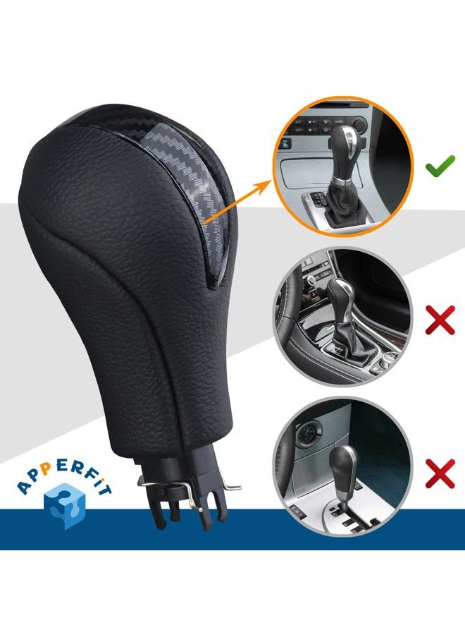 APPERFiT Automatic Shift Shifter Knob 34910-JK03A Compatible with Infiniti EX35 FX35 FX50 G25 G35 G37 Q60 QX50 QX56 QX70, Carbon Fiber - Image 2