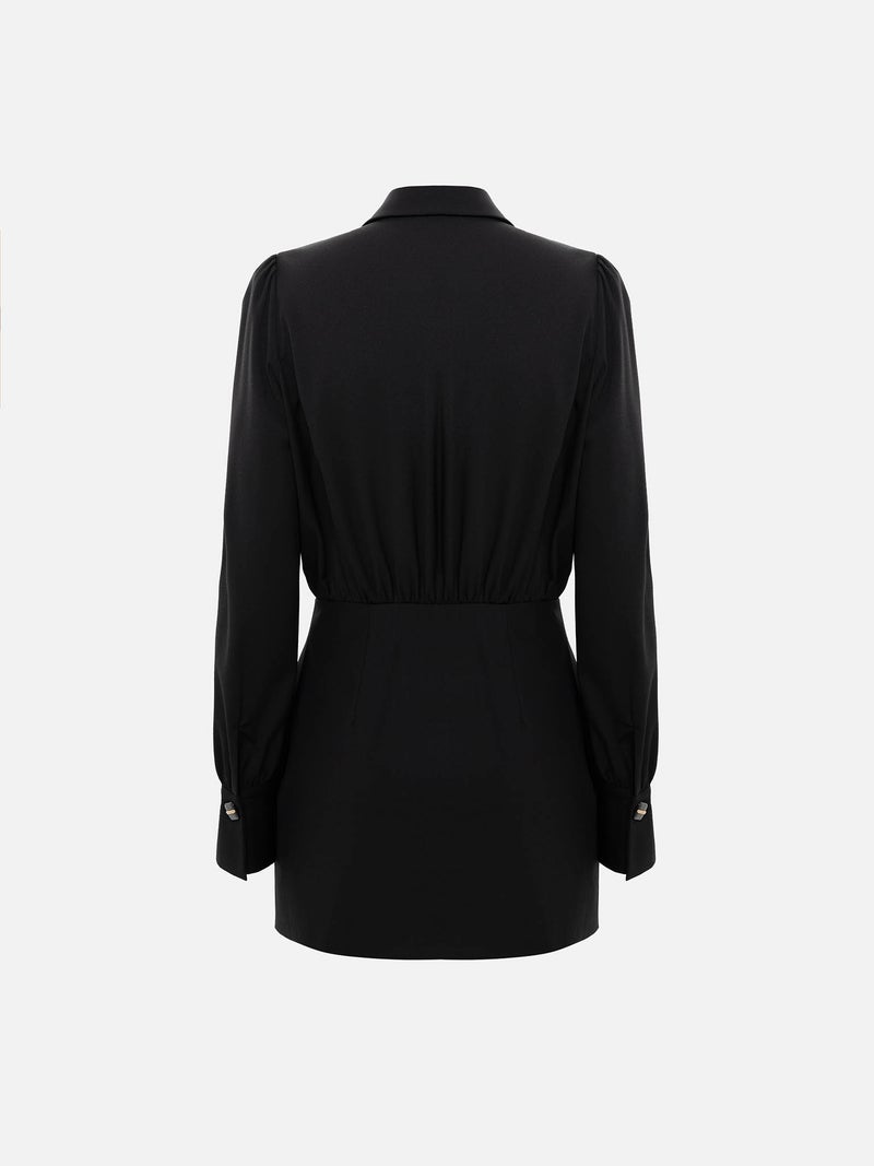 Lichi Combo mini dress with accent buttons on the skirt - Image 3