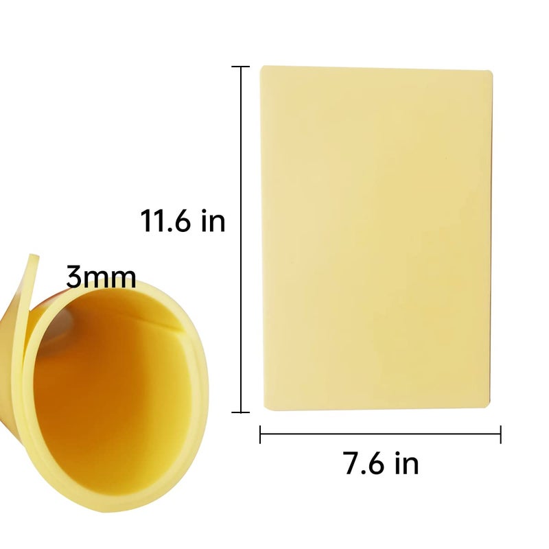 Luckam 5Pcs Tattoo Skin Practice 3MM Thick 7.8"x7.8" Blank Double Sides Tattoo Practice Skin Soft Silicone Pads Fake Skin Tattooing Microblading Practice Skin - Image 2