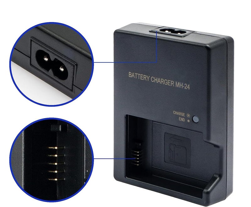 Schsteindar MH-24 Camera Battery Charger for Nikon: EN-EL14 EN-EL14A Wall Quick Charger D5100 D5200 D5300 D5500 D5600 D3100 D3200 D3300 D3400 D3500 P7000 P7100 P7700 P7800 with Cord - Image 5