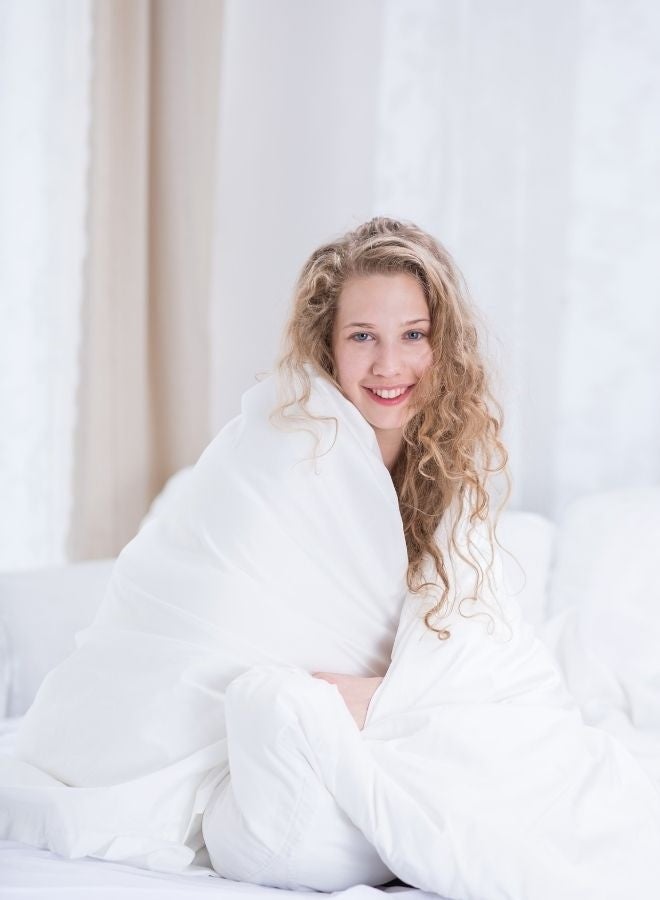 LUNA Home King Size Duvet 220x240 cm White Hollow Fiber - Image 3