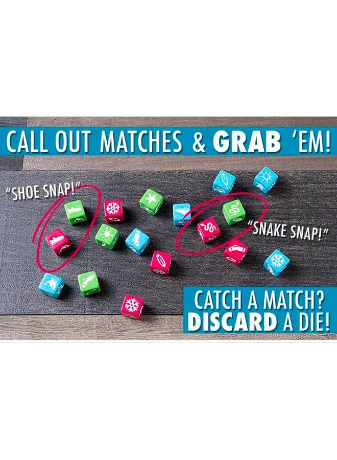 Blue Orange Tabletop Dice Game, Quick Snatch and Match Travel Game, for Kids Teens Adults Family Game Nights, 2 to 6 Players, Ages 7+, Snip Snap Games - Image 4