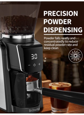 V60 Coffee Grinder Electric Conical Burr Mill 34 Grind Settings Stainless Steel Digital & Touch Display for Hand-drip Coffee Espresso Turkish V60 Coffee for Home Office Coffee Corner - view 4