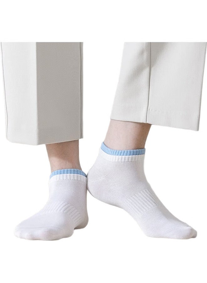 COTTON Autumn And Winter New Men'S Socks, Short Socks [100% Pure Cotton, Antibacterial, Odor-Resistant], Breathable Low-Cut Boat Trendy, 6 Pairs - Image 1
