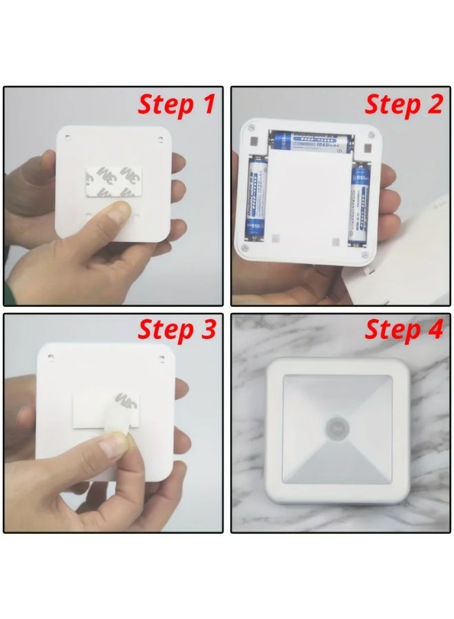 Goolsky [Smart Night Light] Smart LED Motion Sensor Night Light | Intelligent PIR for Bathroom, Bedside, Corridor, Aisle, Toilet, Staircase, Cabinet Lighting - Battery-Powered, <36V LED Lights, Bathroom Night Light  - Image 3