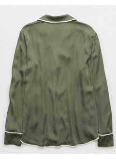 Aerie Aerie Off-Duty Satin Shirt  - Image 5