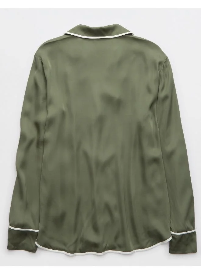 Aerie Aerie Off-Duty Satin Shirt