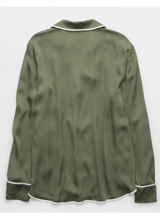 Aerie Off-Duty Satin Shirt - Image 2