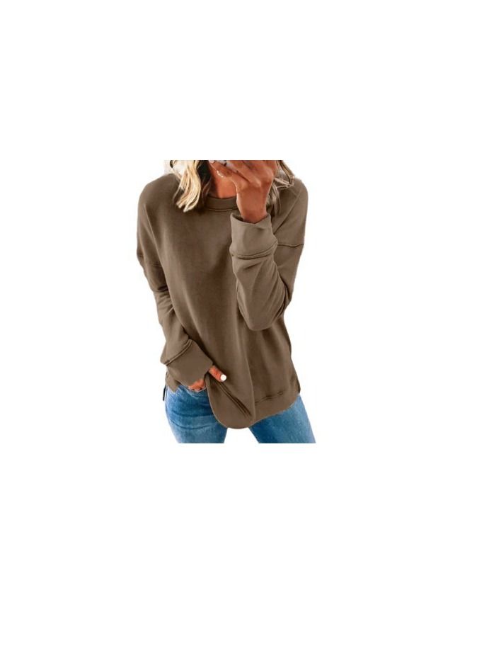 Loquat Women's Loose Casual Round Neck Sweatshirt