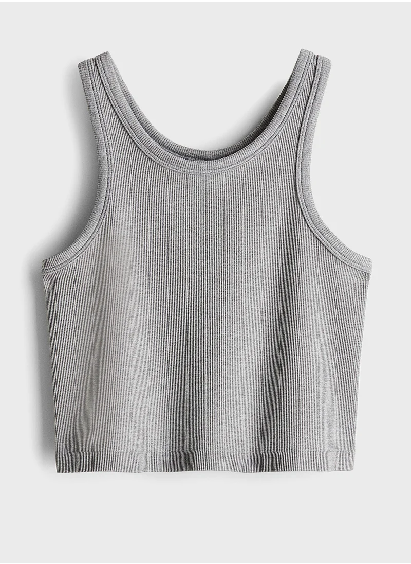 H&M Drymove™ Scoop Neck Cropped Vest Top