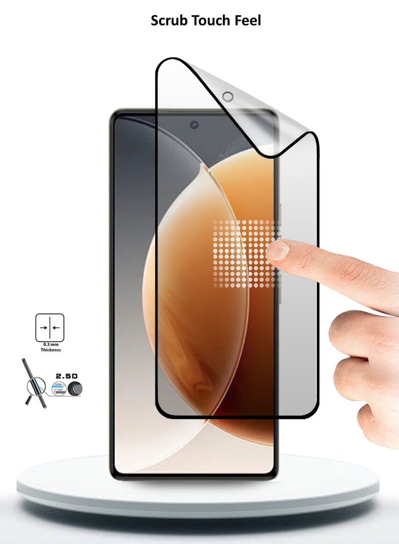 Wtech Tecno Camon 30 4G / 5G 2024 Nano Ceramic Full Glue Full Cover Matte Flexible Screen Protector (MSCNMN) - Clear/Black - Image 4