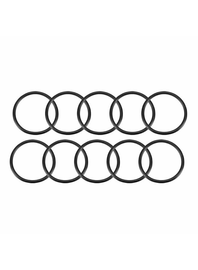 uxcell 10 Pcs 3mm x 45mm Rubber Sealing Oil Filter O Rings Gasket Black - Image 1