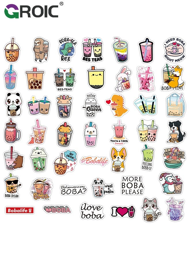 GROIC 50 Pcs Kawaii Rabbit Stickers,Girl's Pink Aesthetic Stickers,Waterproof Stickers Scrapbook Water Bottle Laptop Skateboard Journal Bicycle DIY Decals - Image 2