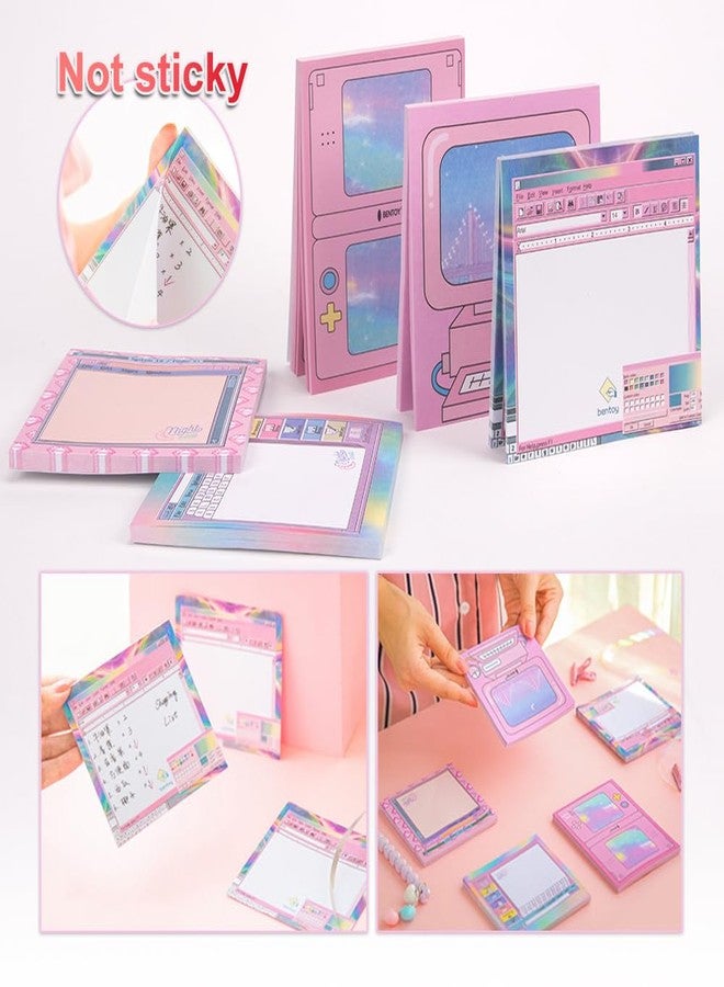 KOOBOOK Kawaii Planner Notebook Cute Memo Pads with Computer Game Shape Design Kawaii Office Supplies,5 Styles,50 Sheets/Pad - Image 3