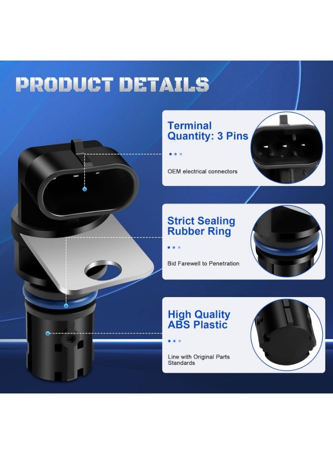 Crankshaft Position Sensor Compatible with 1999-2006 Chevy Silverado 1500 Avalanche Suburban Tahoe Trailblazer Camaro GMC Sierra Envoy Yukon Savana for Cadillac Escalade 12560228, 12555566, 5S1692 - Image 2