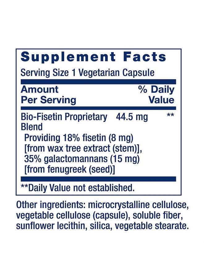 Life Extension بيو-فيستين، فيستين، جالاكتومانان من بذور الحلبة، صحة خلوية، صحة عقلية، طول العمر، خالي من الجلوتين، نباتي، غير معدل وراثيًا، 30 كبسولة نباتية - Image 2