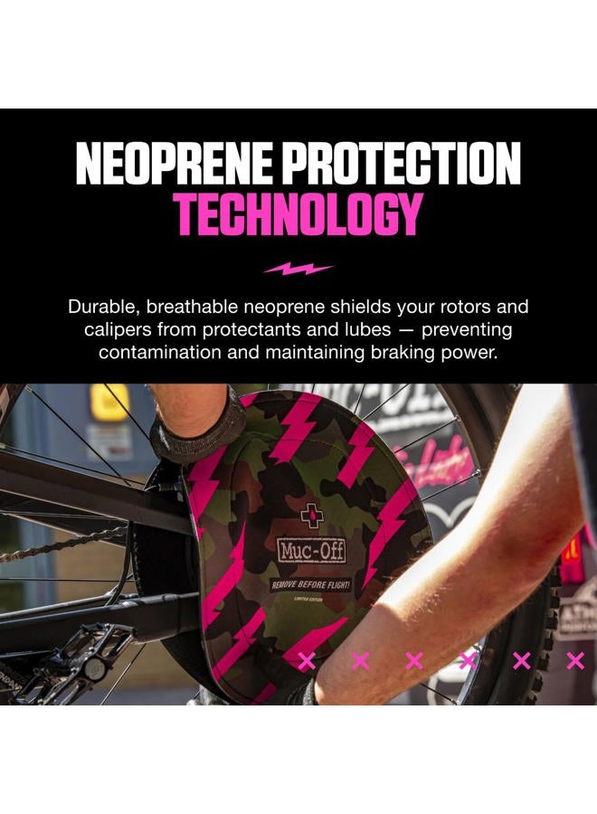 Muc Off Camo Disc Brake Covers, Set of 2 - Washable Neoprene Protective Covers for Bicycle Brakes Protects From Overspray And Damage In Transit - Image 3