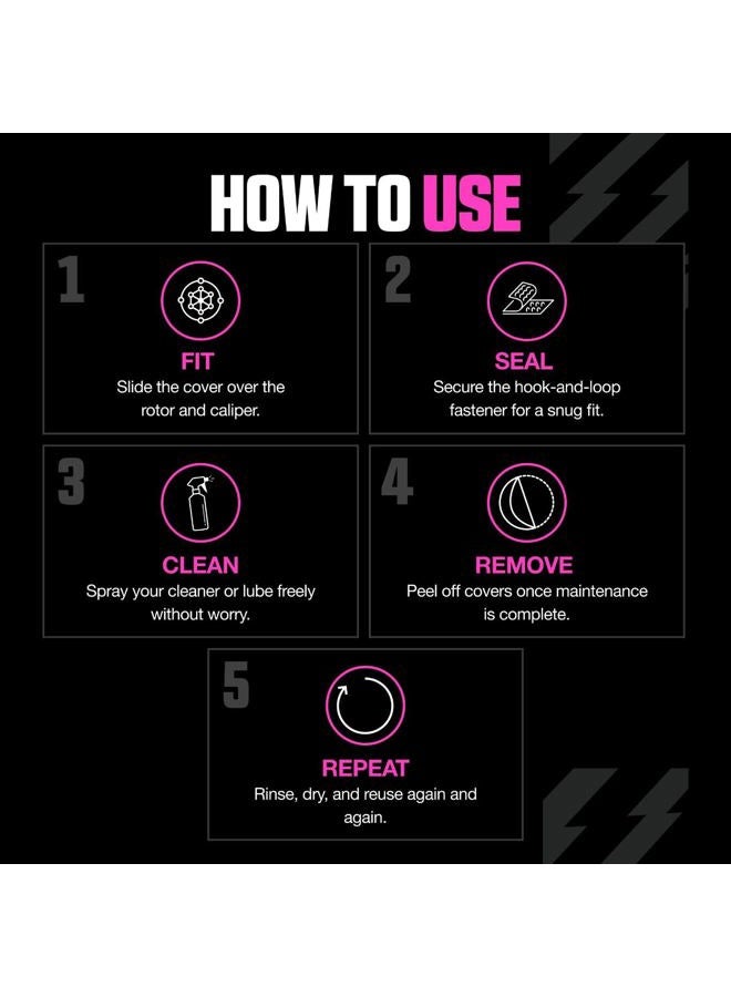 Muc Off Camo Disc Brake Covers, Set of 2 - Washable Neoprene Protective Covers for Bicycle Brakes Protects From Overspray And Damage In Transit - Image 5