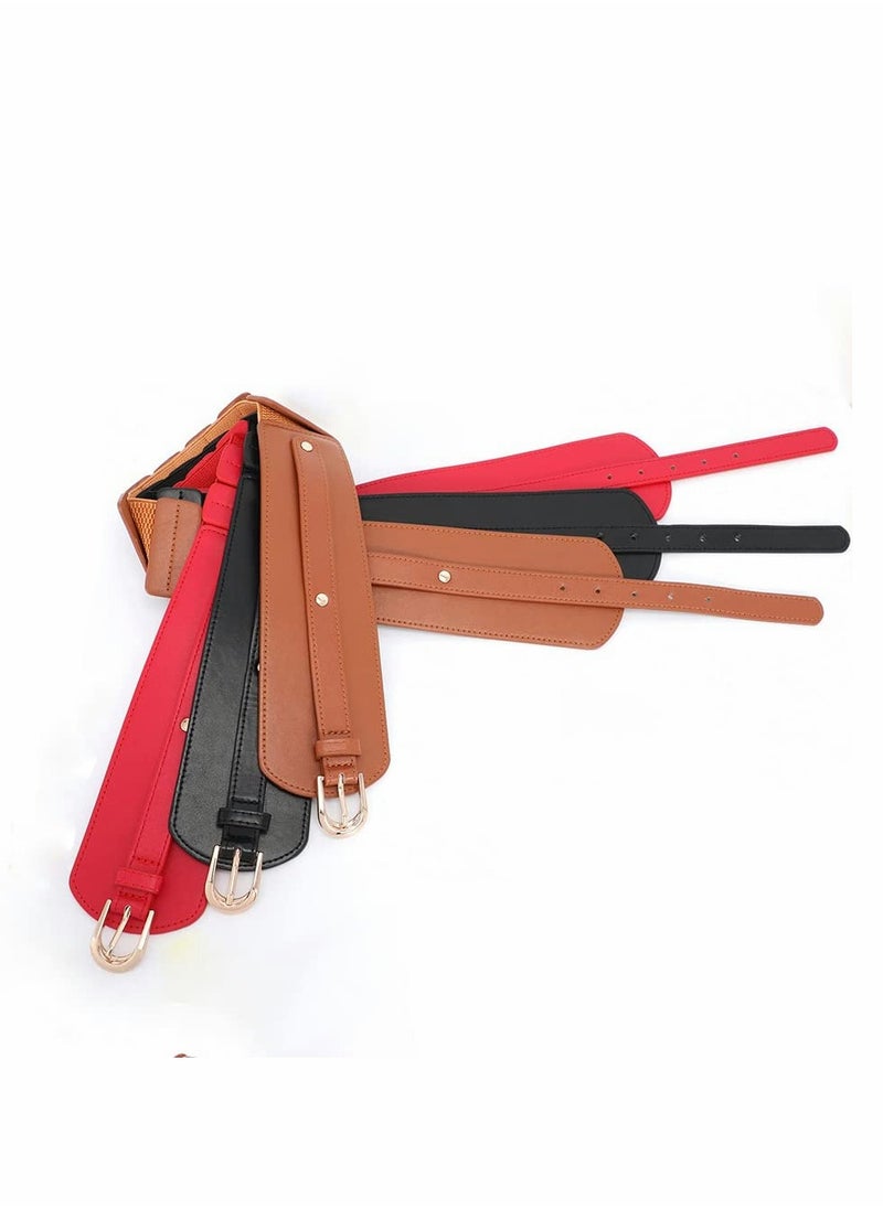 Excefore - Women's Wide Elastic Waist Belt, Ladies Stretch Cinch Belt for Dress with Fashion Layered Back - Image 1