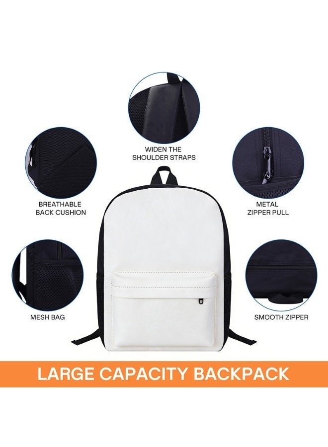 3-Piece Cartoon Student Backpack Set with Spine-Protecting School Bag, Lunch Bag, and Pencil Case for Kids - Image 2