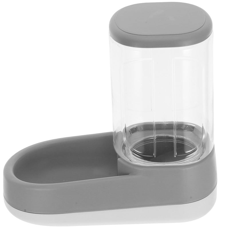 Automatic Pet Feeder and Waterer Dual Feeding Station Elegant Gray for Dogs Cats Travel Home - Image 2