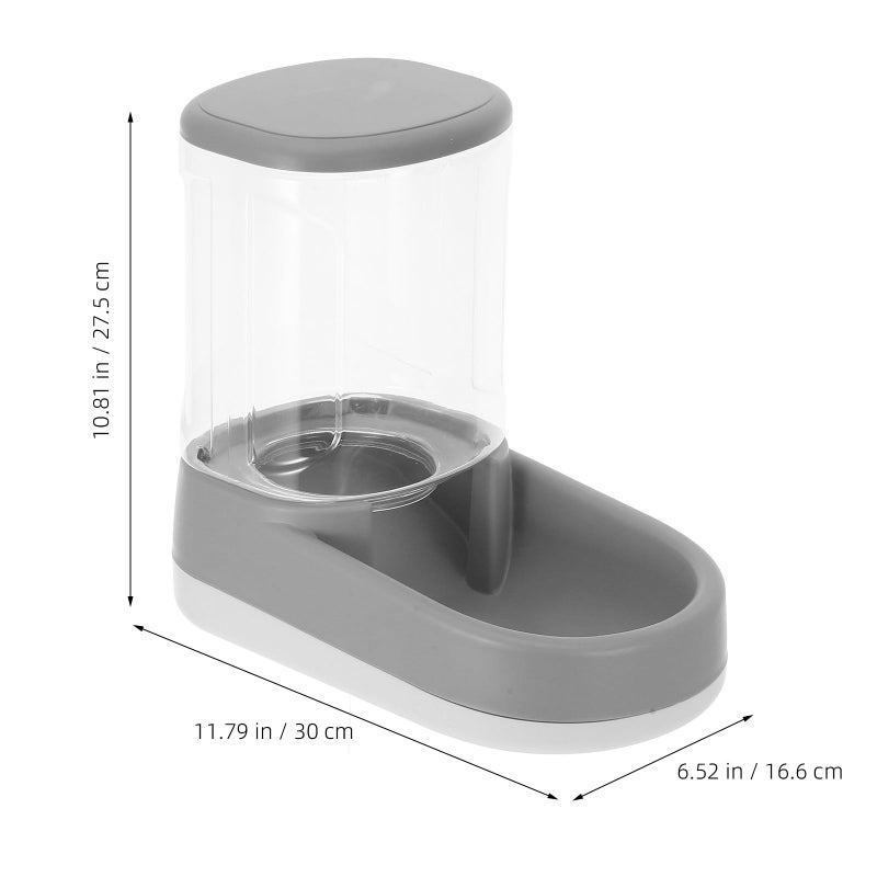 Automatic Pet Feeder and Waterer Dual Feeding Station Elegant Gray for Dogs Cats Travel Home - Image 3