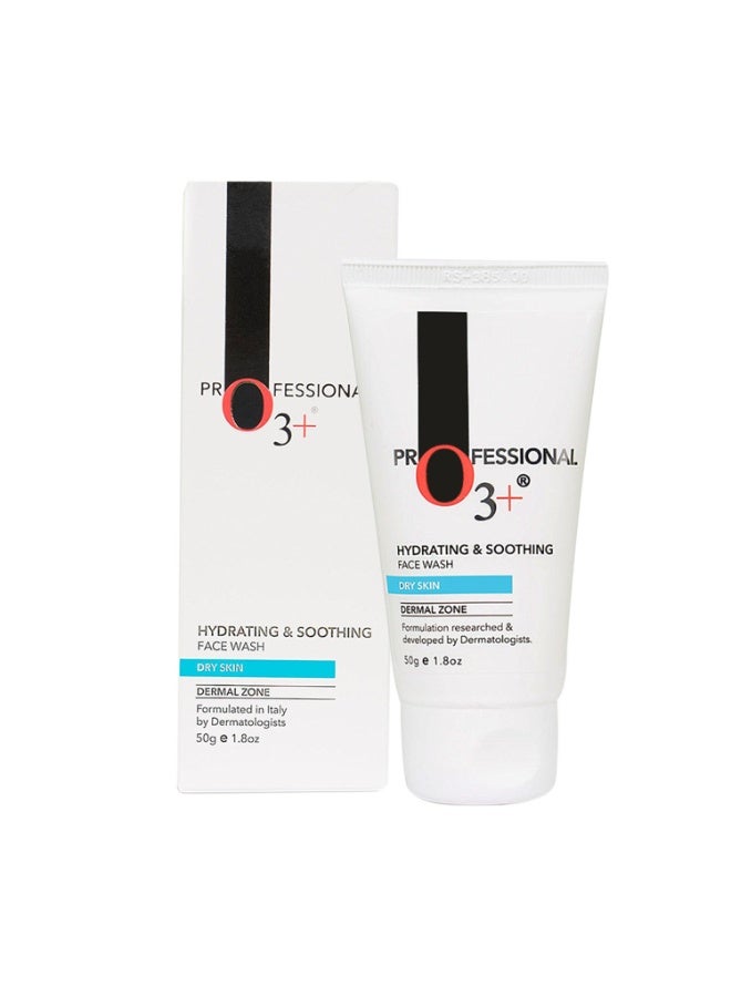 O3+ Hydrating & Soothing Face Wash with Aloe Vera and Cucumber Extracts, 50g - Image 1