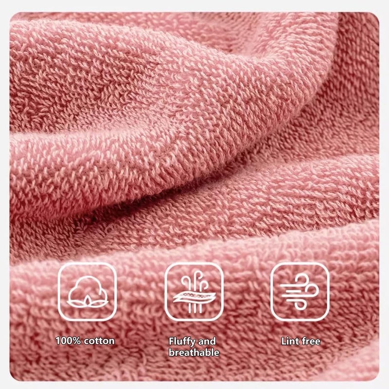 Kids Hooded Bathrobe: Pink Size L - Soft Cotton Toddler Bathrobe for Kids Spa, Morning and Post-bath Use - Image 4
