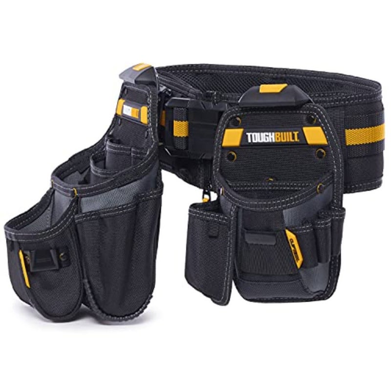 ClipTech Series 3-Piece Handyman Tool Belt Set, Modular ClipTech™ System with 2 Rugged Pouches and Heavy-Duty Padded Belt, 1680D Reinforced Construction TB-CT-111-CP - Image 2