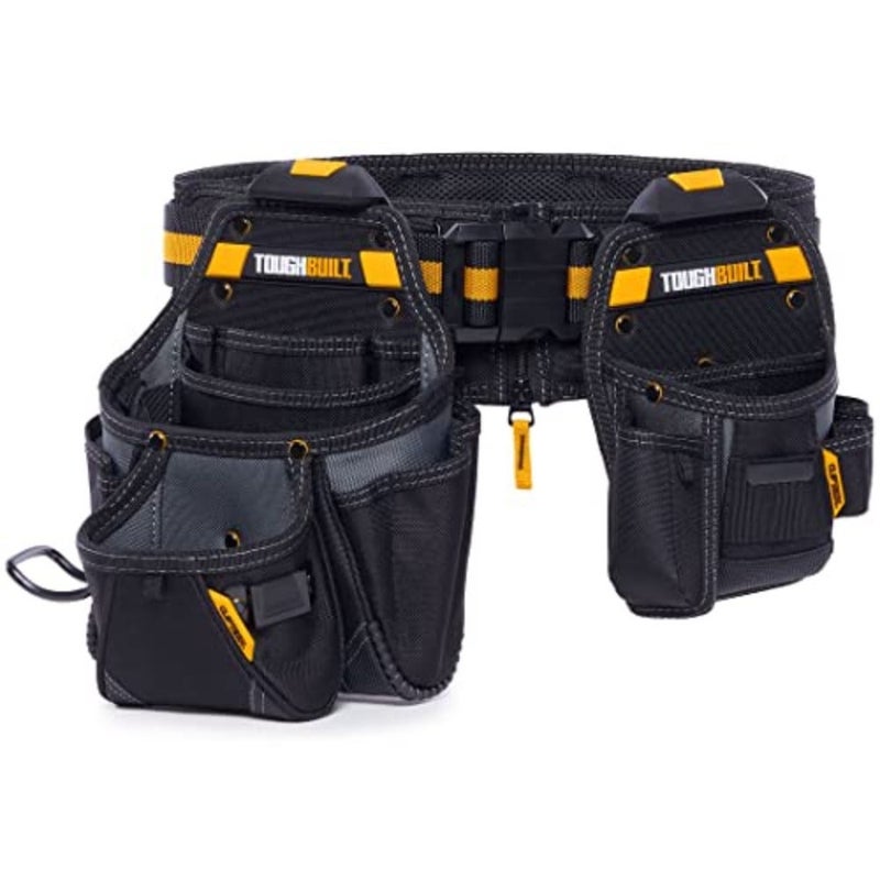 ClipTech Series 3-Piece Handyman Tool Belt Set, Modular ClipTech™ System with 2 Rugged Pouches and Heavy-Duty Padded Belt, 1680D Reinforced Construction TB-CT-111-CP - Image 1