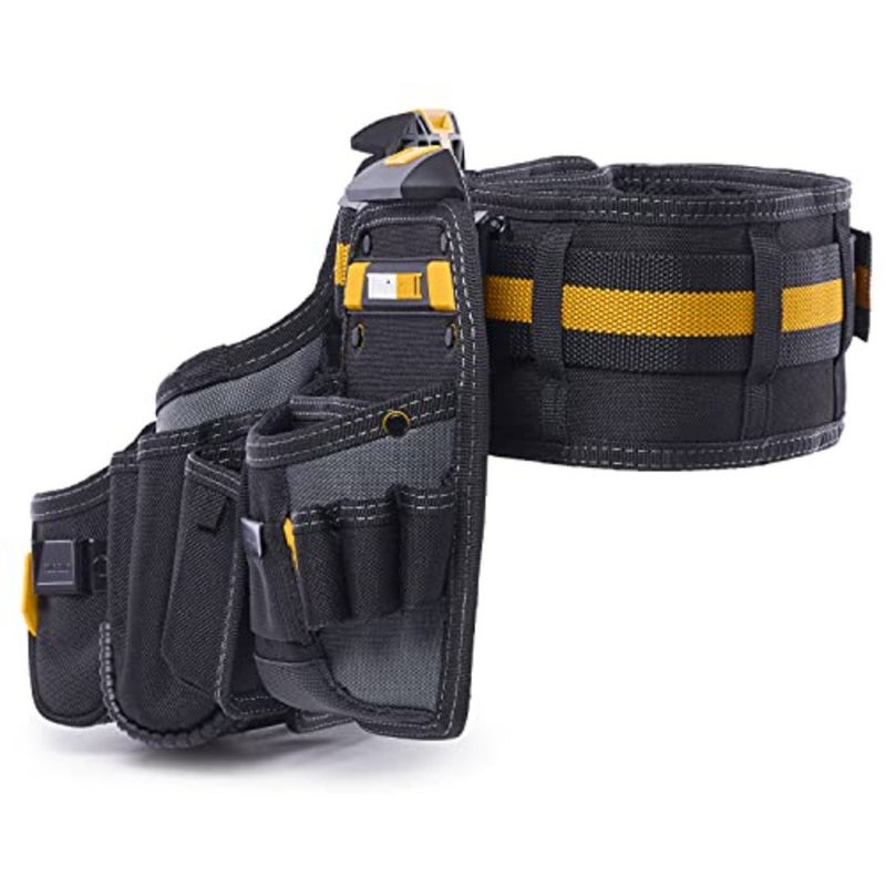 ClipTech Series 3-Piece Handyman Tool Belt Set, Modular ClipTech™ System with 2 Rugged Pouches and Heavy-Duty Padded Belt, 1680D Reinforced Construction TB-CT-111-CP - Image 3