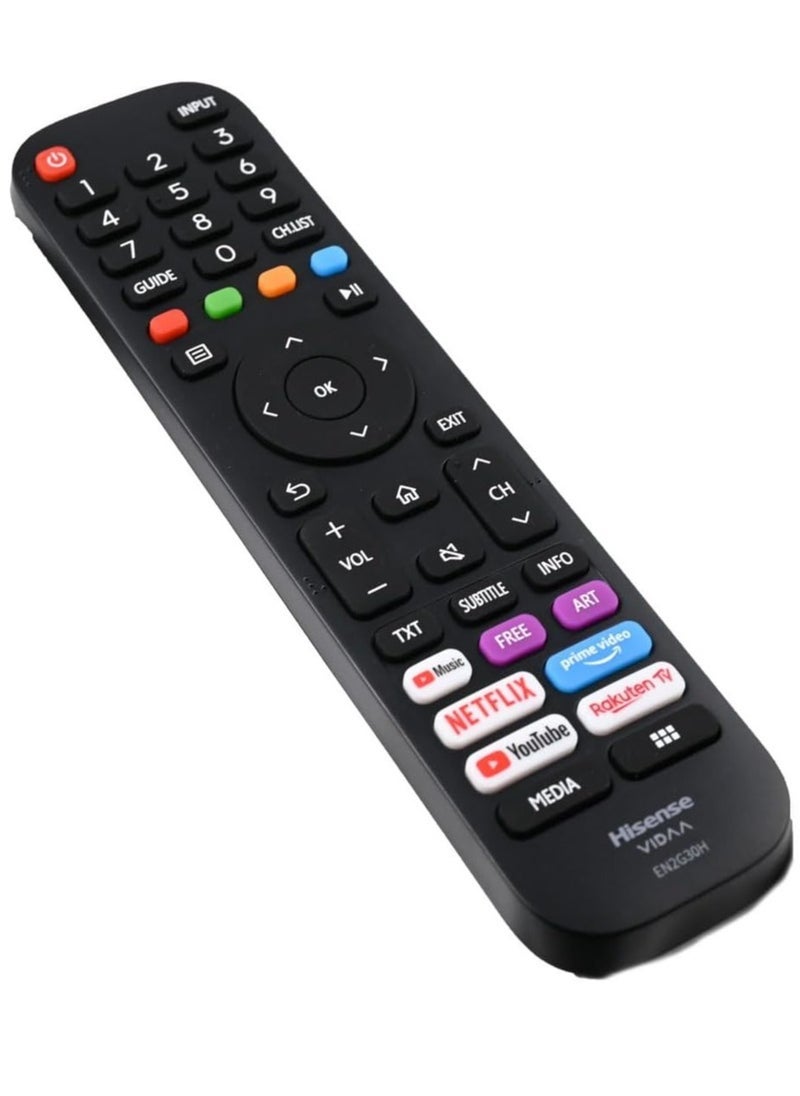 Hisense جهاز التحكم عن بُعد SmartGrist VIDAA EN2G30H - جهاز تحكم عالمي لتلفزيونات VIDAA، تصميم مريح مع تنقل سهل - Image 3