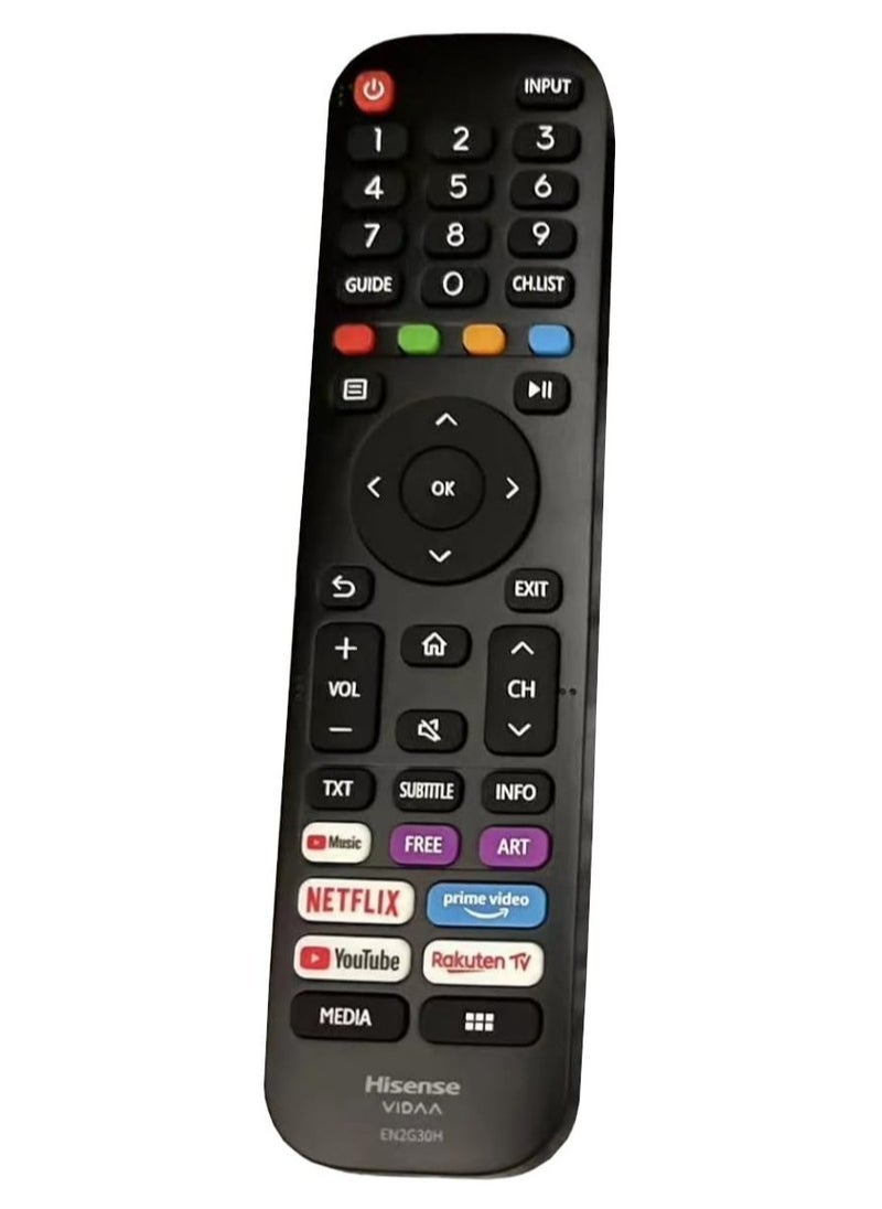 Hisense جهاز التحكم عن بُعد SmartGrist VIDAA EN2G30H - جهاز تحكم عالمي لتلفزيونات VIDAA، تصميم مريح مع تنقل سهل - Image 1