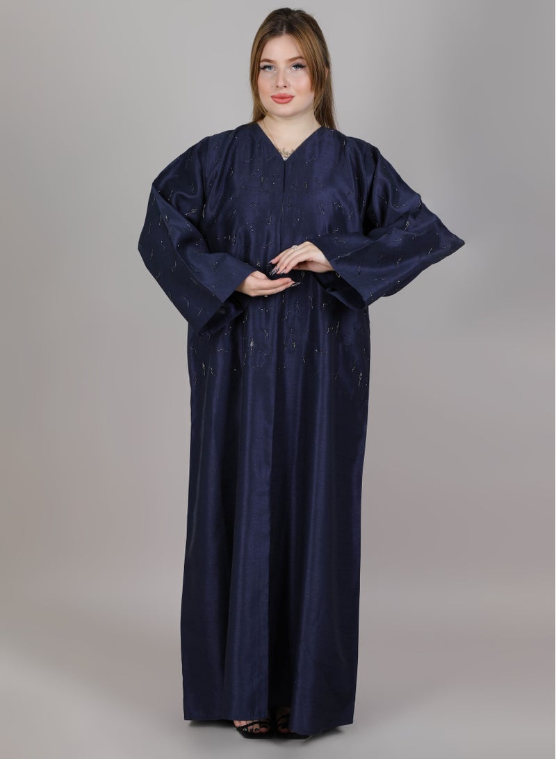 أم سكوير فاشن عباية مزينة باللمعان مع شيلة متطابقة من إم سكوير فاشون - Image 1