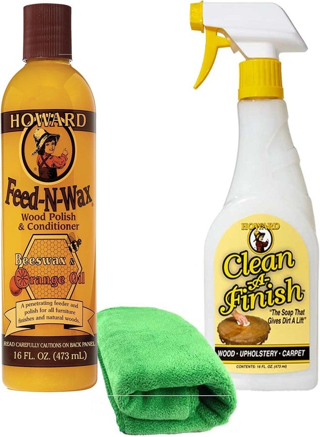 Howard Feed N Wax Wood Restorer and Beeswax Polish Plus Clean A Finish Wood Soap, Furniture Wax, Cabinets, Floors, Antiques, Teak Tables - Image 1