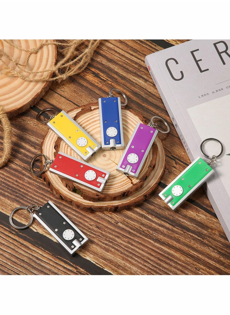 Y&D Mini LED Keychains Tiny Light Torch Flashlight Key Ring Dog Collar in Assorted Colors Portable Chain Flash for Camping Outdoor Equipment 12 PCS  - Image 2